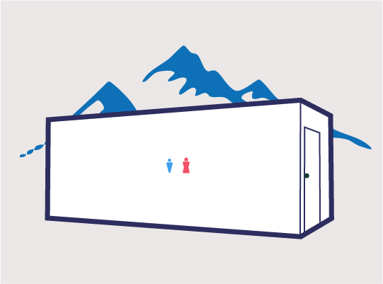 Bürocontainer mit WC mieten in Bayern